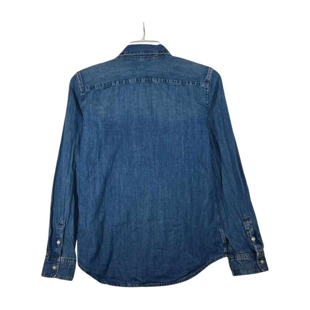 Polo Ralph Lauren Slim-Fit Denim Shirt Womens Size 12 Merced Wash - Picture 5 of 9